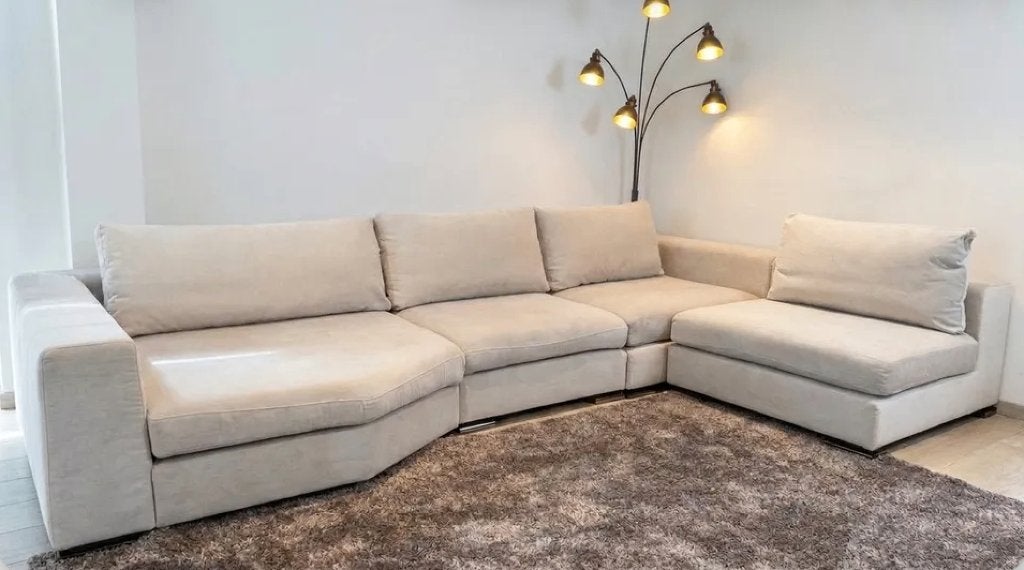 Canapé d'angle modulaire Macazz Valencia (Nouveau 7,065€), Maison & Meubles, Canapés | Salons, Comme neuf, Banc d'angle, Quatre personnes ou plus