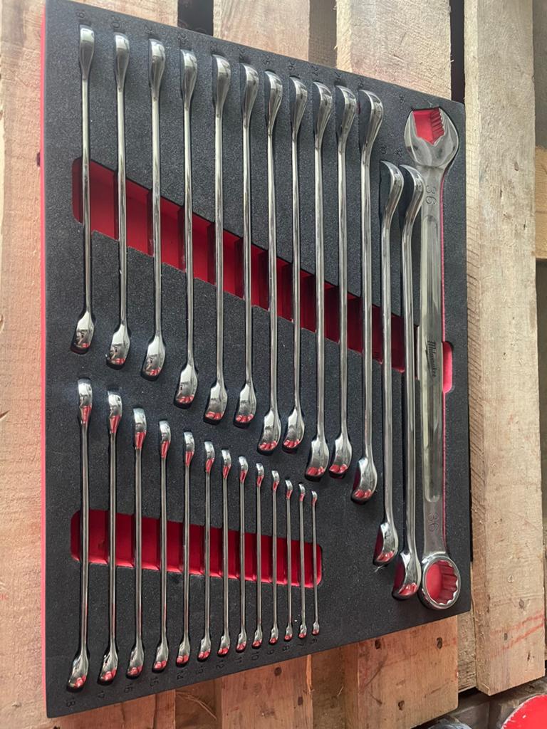 Milwaukee 27-delige Ringsteeksleutelset MAXBITE  - 6-36mm, Bricolage & Construction, Outillage | Outillage à main, Enlèvement ou Envoi