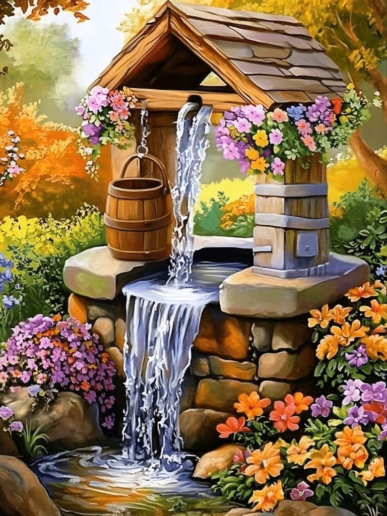 Puits à peindre au diamant 50x40cm (carré) n 2, Hobby & Loisirs créatifs, Bricolage, Neuf, Diamond painting, Éducatif, Autocollant