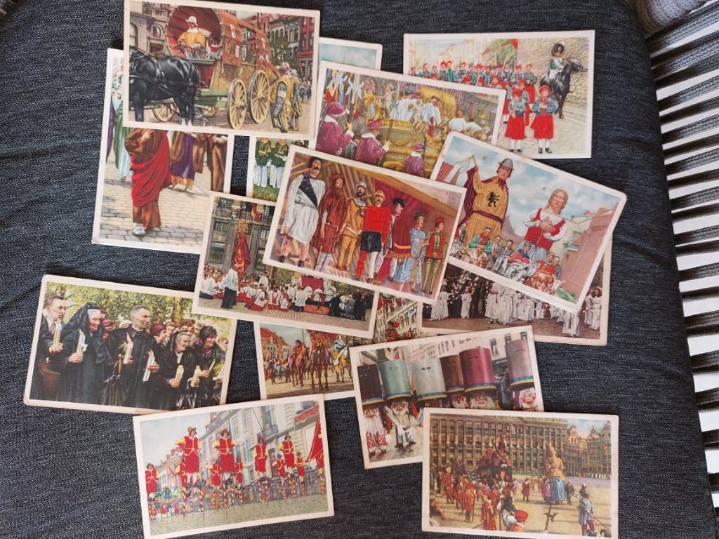 lot van 15 prenten Côte d'Or: Belgische folklore, Verzamelen, Verzenden