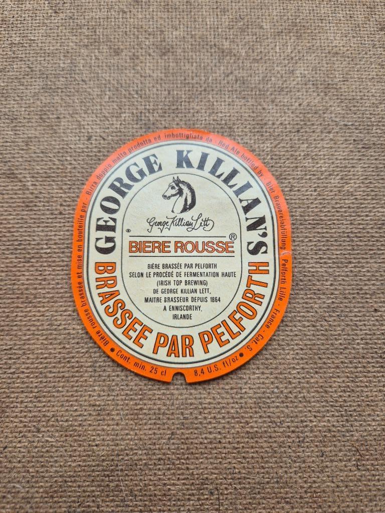 Etiquette George Killian's, Verzamelen, Ophalen of Verzenden, Gebruikt, Overige typen, Overige merken