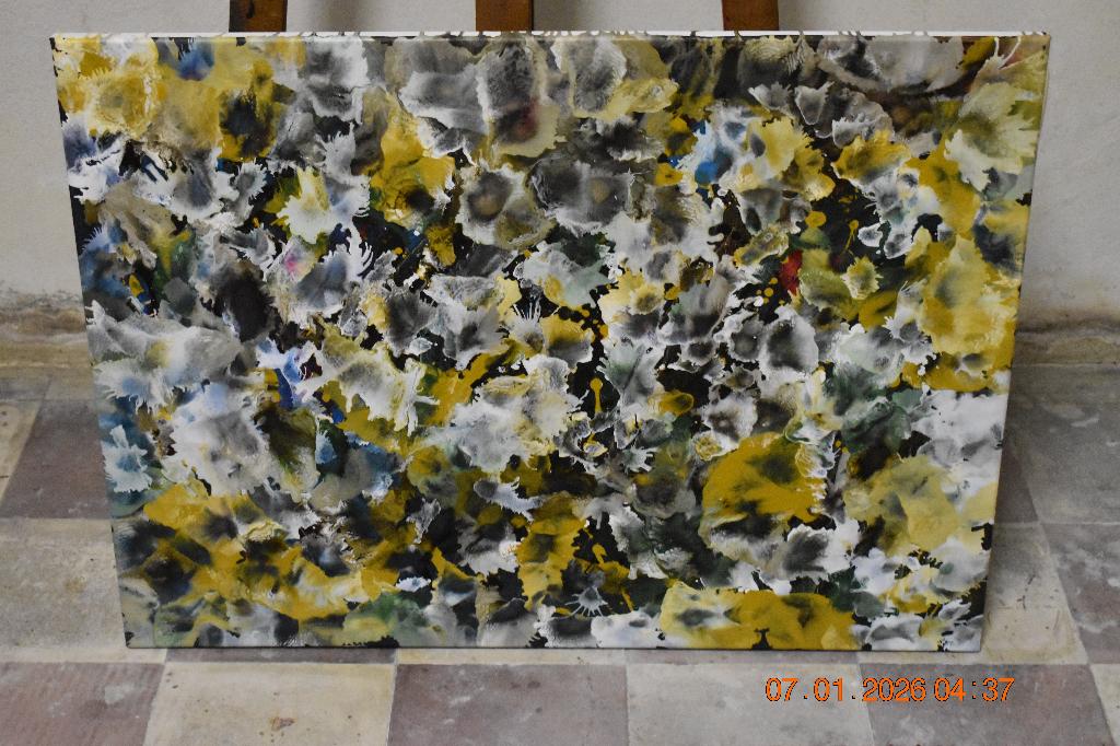 Abstracte schilderkunst serie nr. (91), door joky kamo, Antiek en Kunst, Ophalen, Olieverf, Abstract