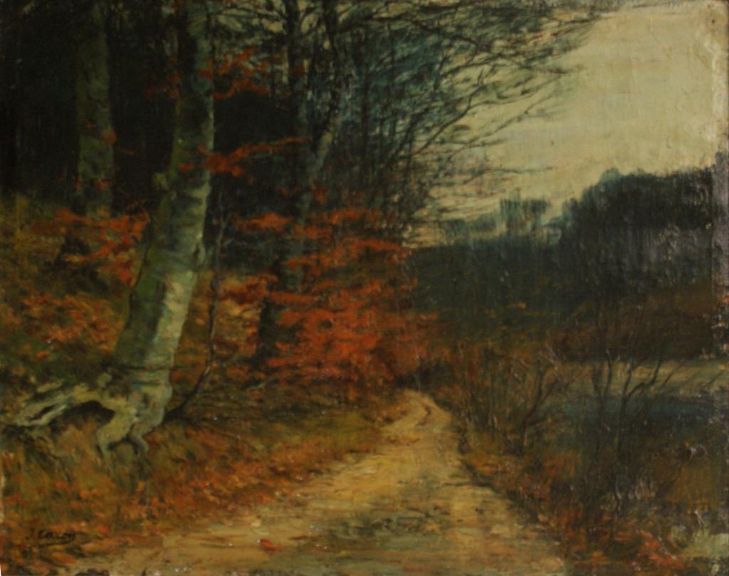Joseph Caron (1866-1944): Boszicht 1898 (O/D, 84 x 72 cm), Antiquités & Art, Enlèvement ou Envoi