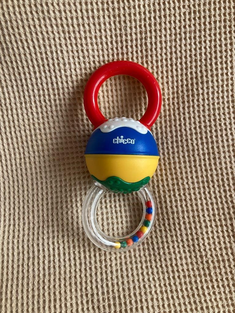 Rammelaar en bijtring Chicco baby, Kinderen en Baby's, Ophalen of Verzenden, Zo goed als nieuw, Rammelaar, Met geluid