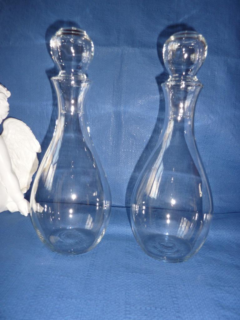 Carafes en verre - Hauteur 29cm, Enlèvement