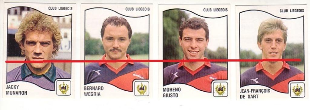 Panini / Football 90 / FC Luik / 4 stickers, Verzamelen, Verzenden, Zo goed als nieuw, Poster, Plaatje of Sticker