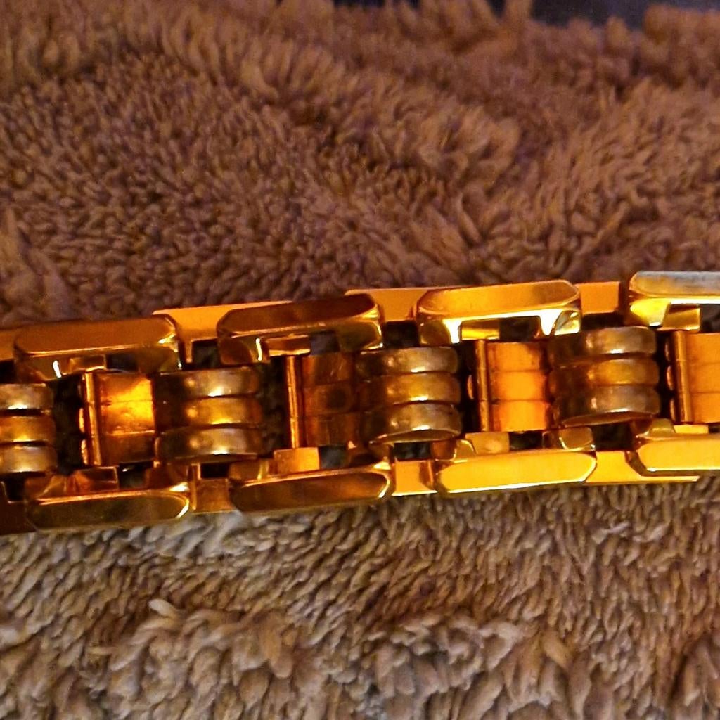Bracelet Tank 1940 or 24carats, très bonne état..., Enlèvement ou Envoi, Comme neuf, Or, Or