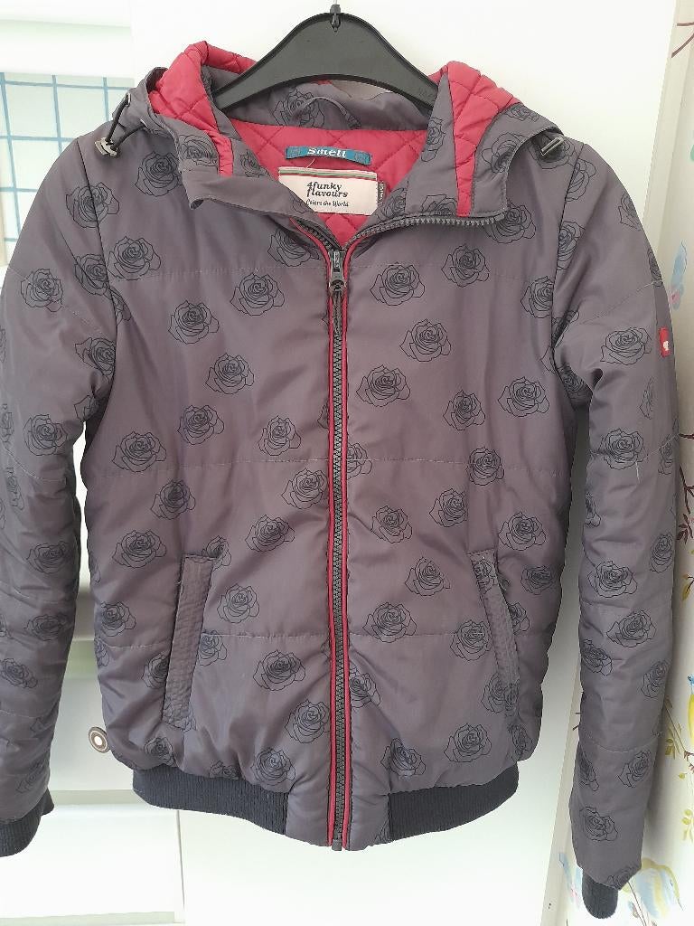 bruine jas met zwarte bloemen, Enlèvement ou Envoi, Manteau