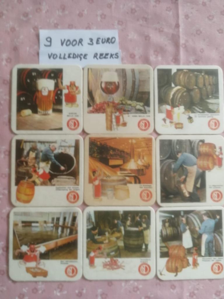 Volledige reeks bierviltjes Gueuze Belle-Vue - recht, Enlèvement ou Envoi, Sous-bock