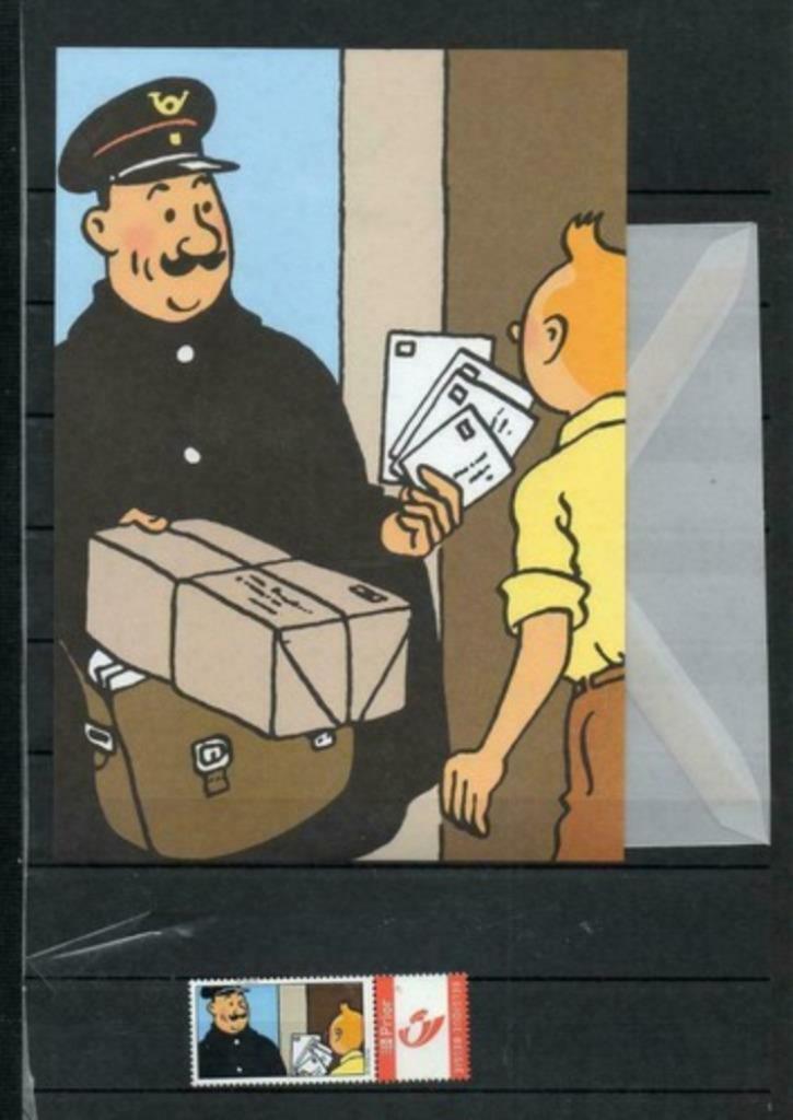 Set écriture Tintin / Kuifje : duostamp + papier + enveloppe, Enlèvement ou Envoi
