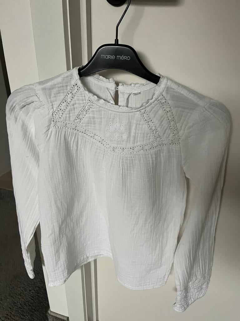 Joli chemisier blanc 158, Enlèvement ou Envoi, Utilisé, Fille, Chemise ou Chemisier