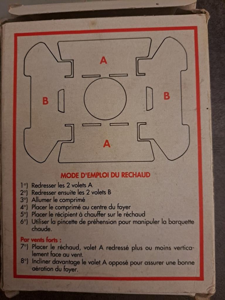 Réchaud jetable, Enlèvement ou Envoi
