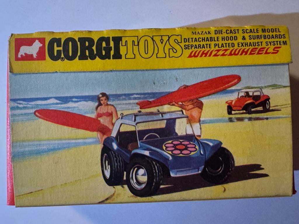 Vintage Corgi Toys #381 G.P. Beach Buggy – Whizzwheels, Ophalen of Verzenden, Zo goed als nieuw, Corgi