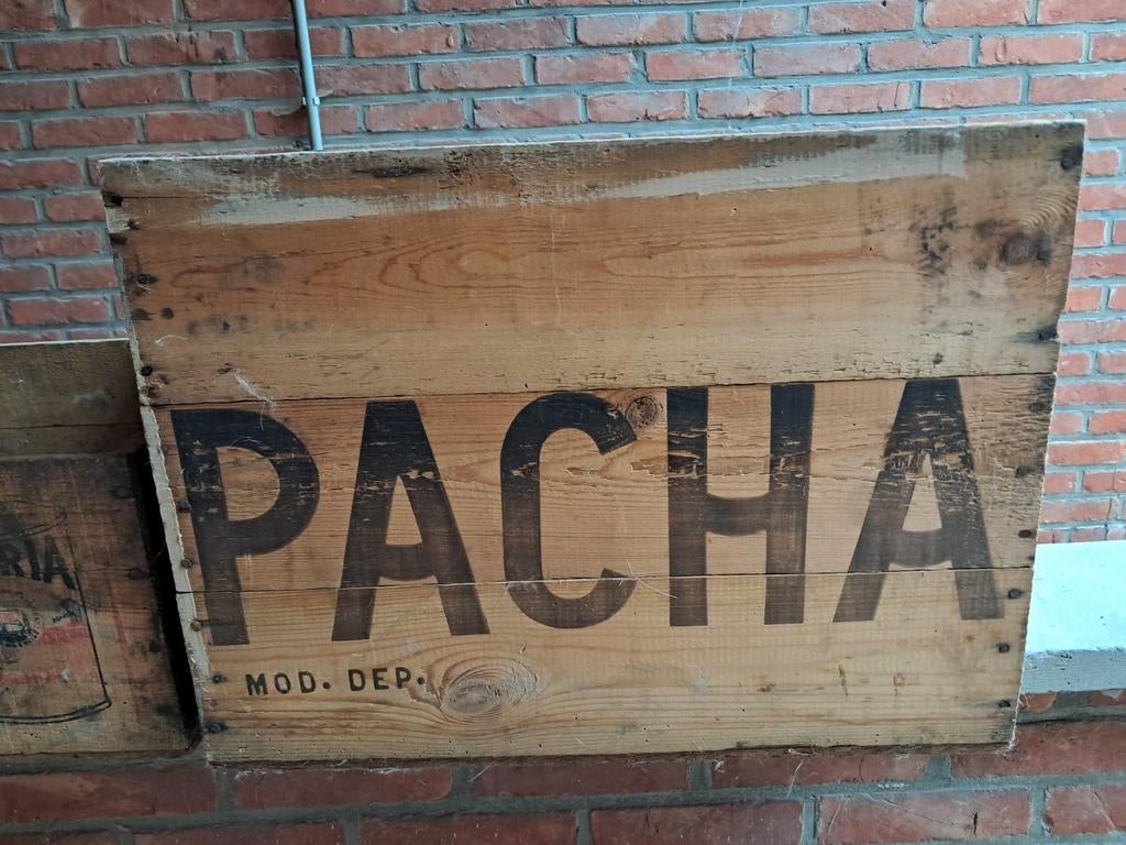 Vintage Pacha houten bak, Enlèvement