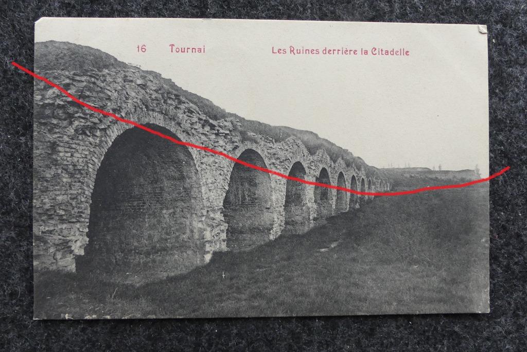 Postkaart 18/6/1912 Tournai, Les Ruines / citadelle, België, Enlèvement ou Envoi, Avant 1920, Affranchie, Hainaut