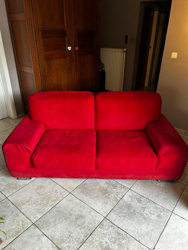 Canapé rouge, Maison & Meubles, Enlèvement, Comme neuf