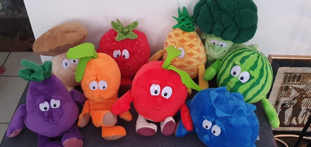 PLUCHE GROENTEN, VITAMINES, Kinderen en Baby's, Speelgoed | Knuffels en Pluche, Zo goed als nieuw, Overige typen, Ophalen
