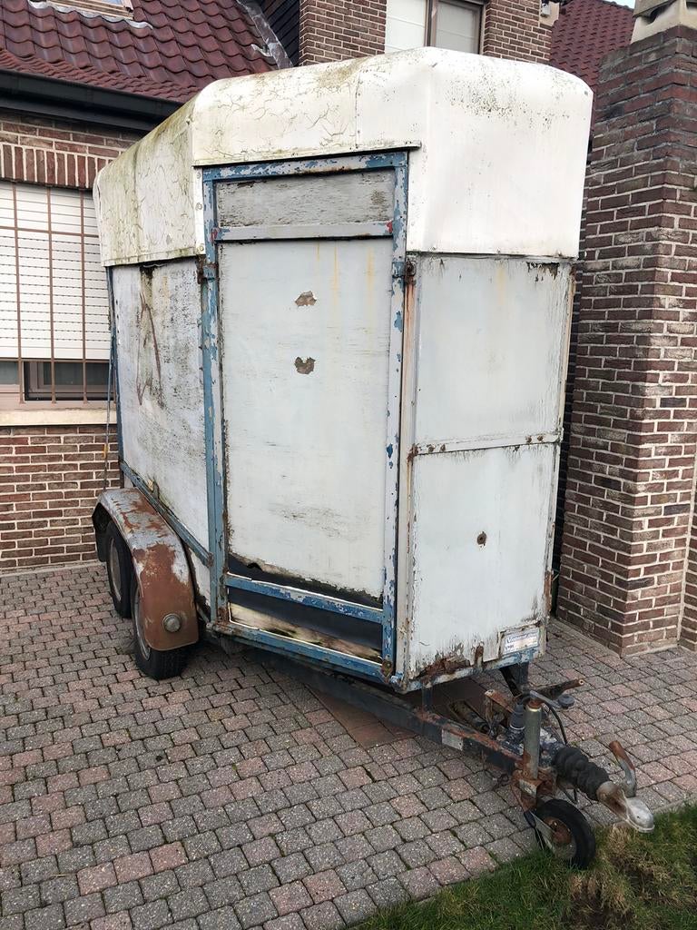 Paardentrailer, Enlèvement, Utilisé, Remorque 1½ cheval