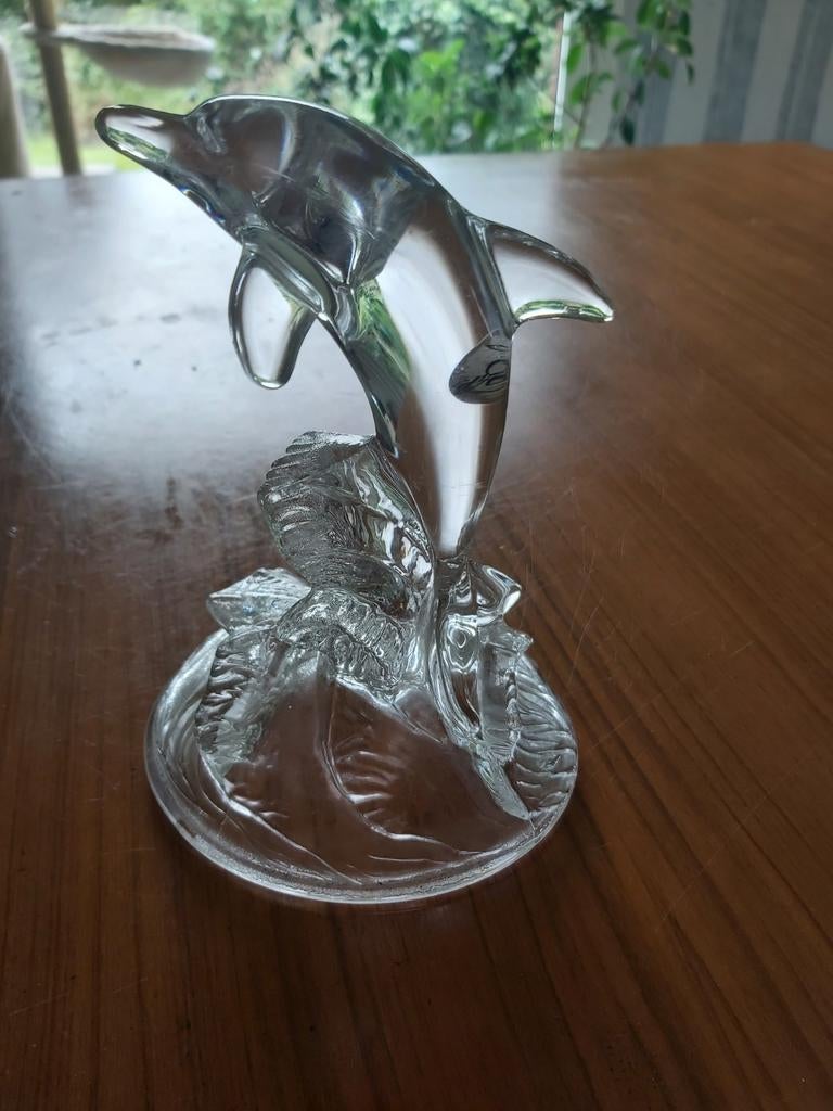 Dauphin en cristal d'arques, Antiquités & Art, Antiquités | Verre & Cristal, Enlèvement