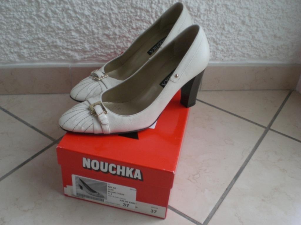 Chaussures Cuir NOUCHKA Pointure 37, Nouchka., Enlèvement ou Envoi, Beige, Autres types