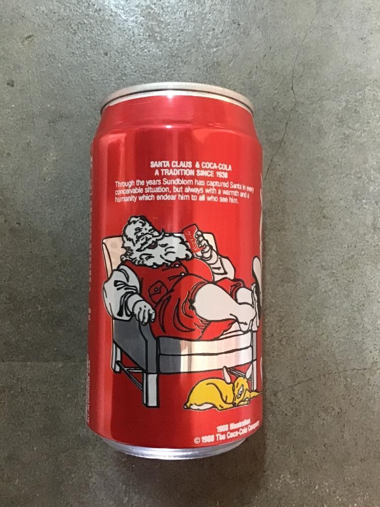 Coca-Cola blikje usa kerstman, Verzamelen, Verzenden, Gebruikt, Verpakking