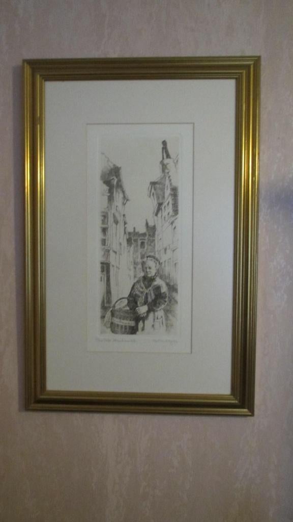 Tekening  Verse Kroake Mandels, Antiek en Kunst, Ophalen