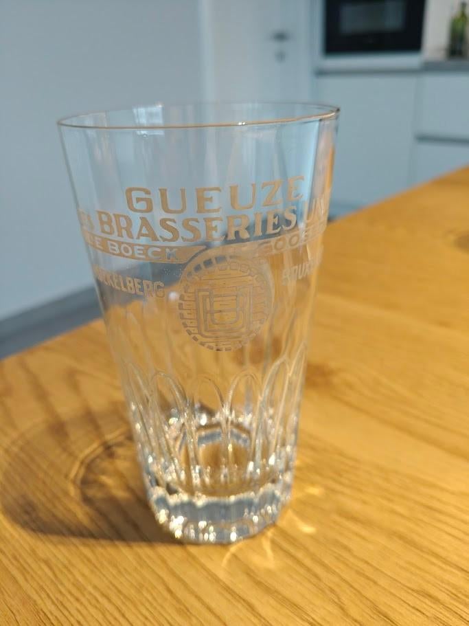 Gueuze Des Brasseries Unies - De Boeck Goossens - Koekelberg, Verzamelen, Ophalen of Verzenden, Zo goed als nieuw, Glas of Glazen