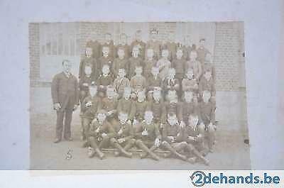 Heel oude Klasfoto, Helkijn, A. Hoet, Verzamelen, Foto's en Prenten, Gebruikt, Foto, Verzenden