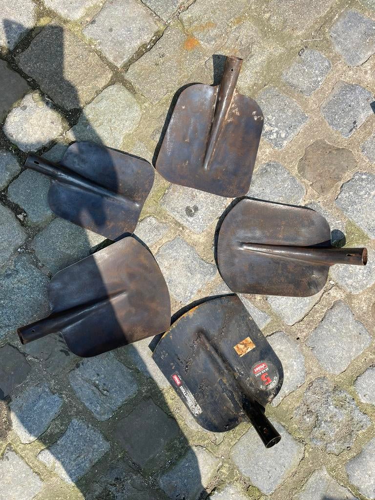 5 stalen schop schoppen, Tuin en Terras, Hand-tuingereedschap, Ophalen, Zo goed als nieuw, Schop