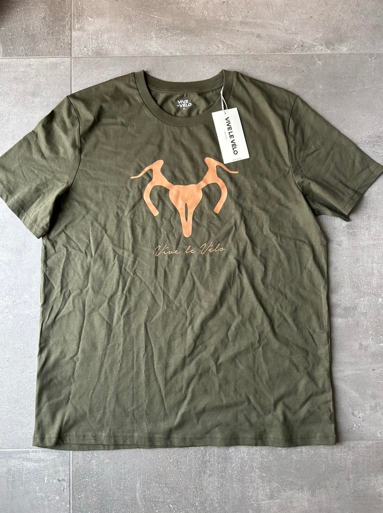 Vive le vélo * T-shirt kaki. Maat XL. Nieuw, Vive le velo, Ophalen of Verzenden, Groen, Maat 56/58 (XL)
