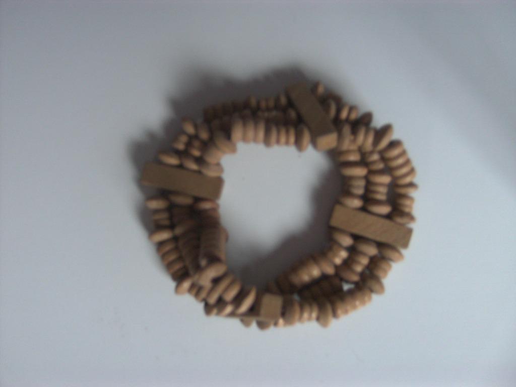 armband in houten kralen, Handtassen en Accessoires, Armbanden, Ophalen of Verzenden, Nieuw, Hout
