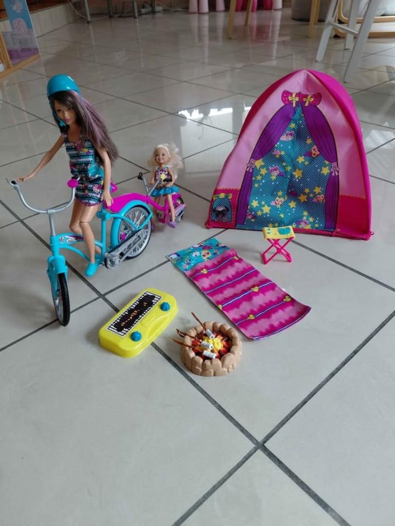 Barbie vélo tandem et camping, Enlèvement, Comme neuf