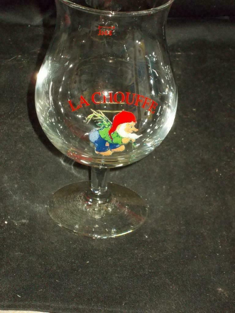 Bierglas.La Chouffe.Mac Chouffe.D'Achouffe. 33 Cl.  D 128, Ophalen of Verzenden, Gebruikt, Glas of Glazen