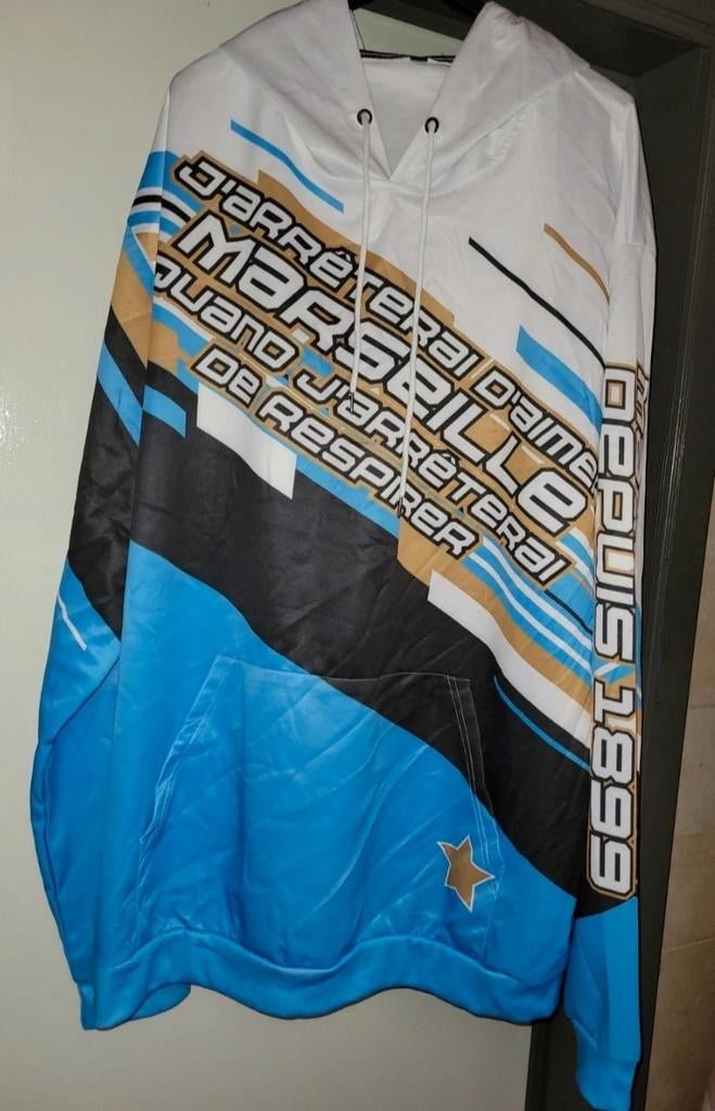 Sweat a capuche Marseille, Neuf, Enlèvement ou Envoi, Autres tailles, Bleu