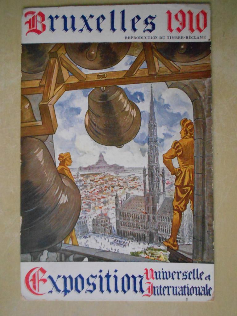 2 cartes postales: Bruxelles 1910, Exposition universelle, Enlèvement ou Envoi, Avant 1920, Non affranchie, Bruxelles (Capitale)