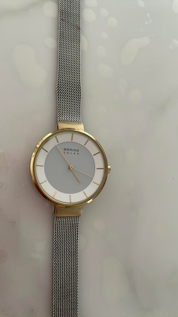 Bering horloge op zon energie.  Verstelbaar armband ., Ophalen, Zo goed als nieuw