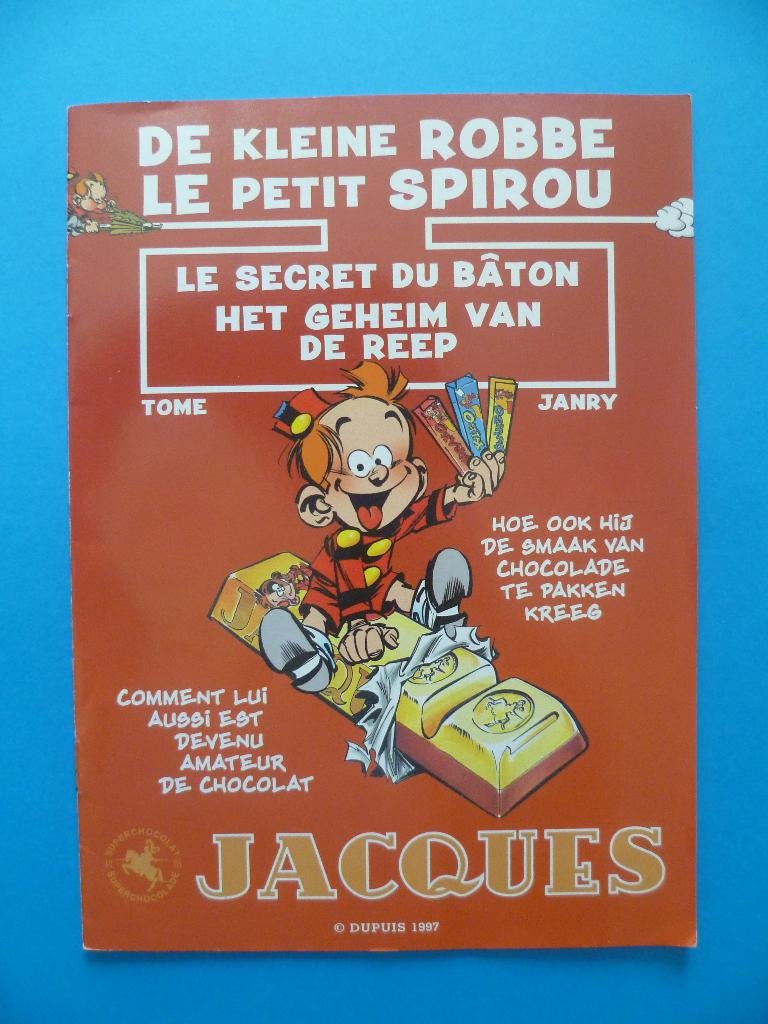 Chocolat album chocolade Jacques Kleine Robbe Petit Spirou, Ophalen of Verzenden, Zo goed als nieuw