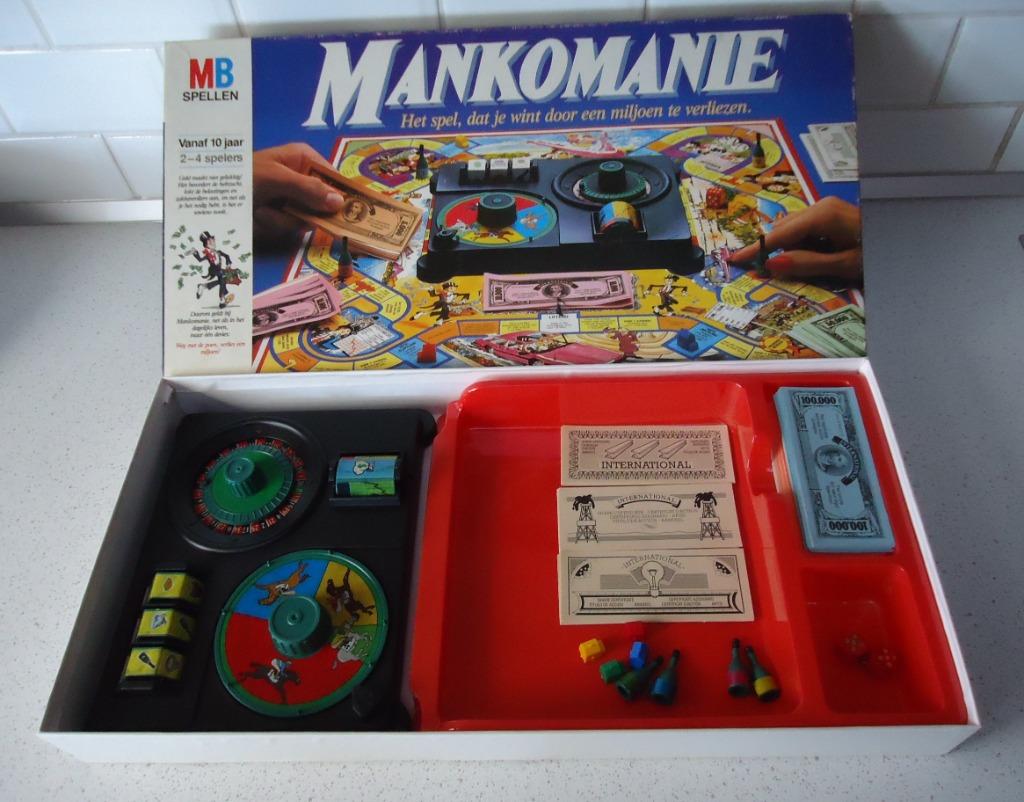 Vintage "Mankomanie" Van MB., Hobby en Vrije tijd, Gezelschapsspellen | Bordspellen, Gebruikt, Een of twee spelers, Drie of vier spelers