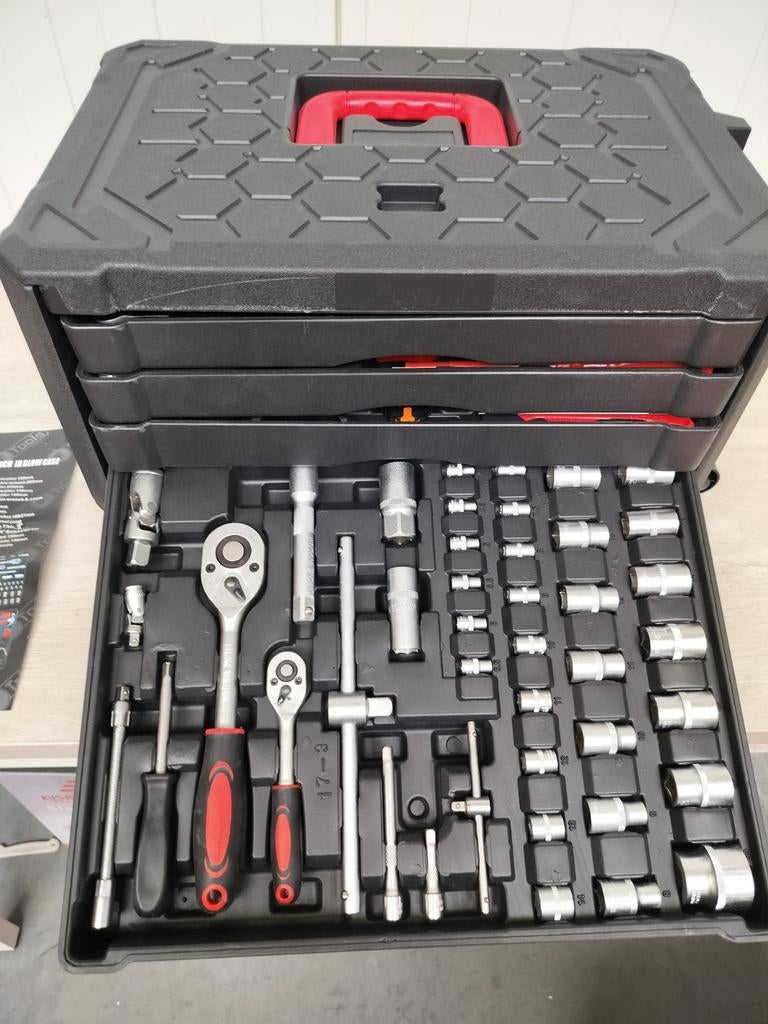 Gereedschaps trolley kunstof rolkoffer gevuld!!, Ophalen, Nieuw