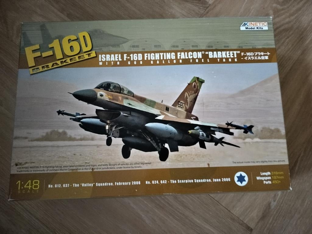 Kinetic 1:48 F-16D IDF Brakeet, Overige merken, Nieuw, Ophalen of Verzenden, Groter dan 1:72