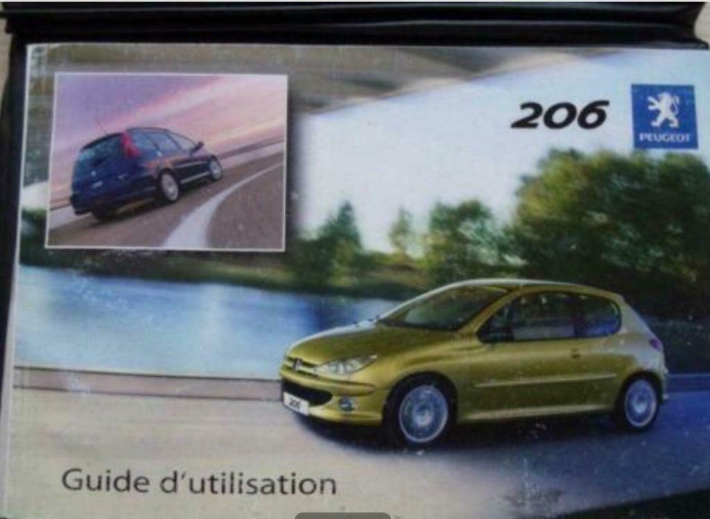 Manuel d'utilisation Peugeot 206 avec sa pochette, Enlèvement ou Envoi