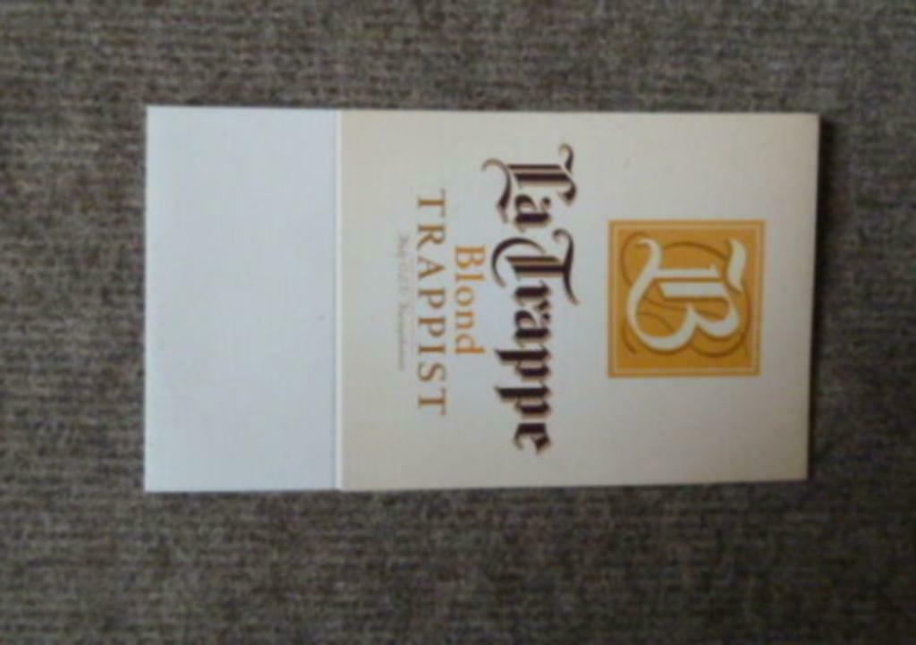 nieuwe tafel reclame LA TRAPPE Trappist O.L.V. Koningshoeven, Collections, Marques de bière, Neuf, Panneau, Plaque ou Plaquette publicitaire