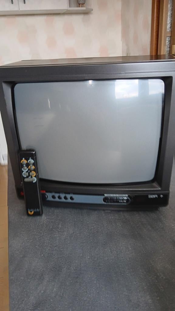 Draagbare CRT-kleurentelevisie met afstandsbediening, Ophalen, Zo goed als nieuw, Minder dan 40 cm
