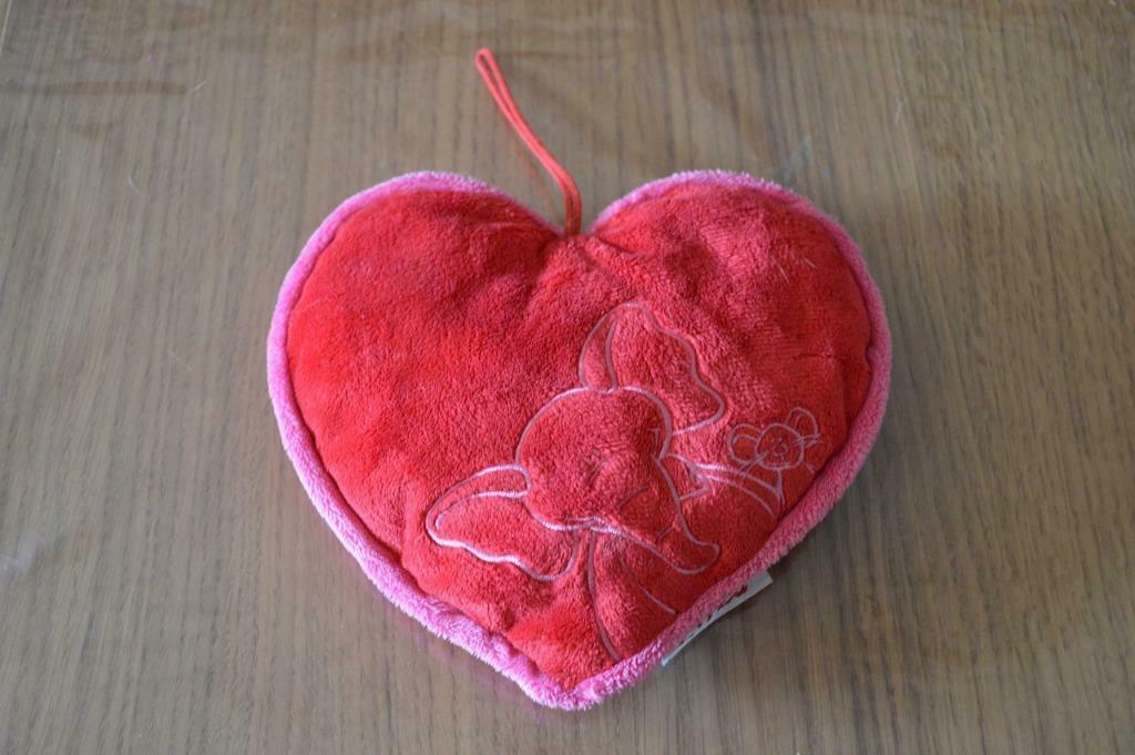 Nici pluche rood hartje met olifant en muis 16 cm, Ophalen of Verzenden, Zo goed als nieuw, Overige typen