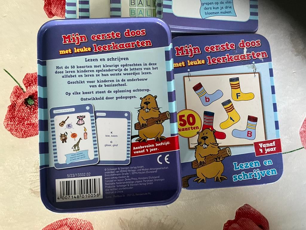 Mijn eerste doos met leuke leerkaarten lezen en schrijven, Ophalen, Zo goed als nieuw
