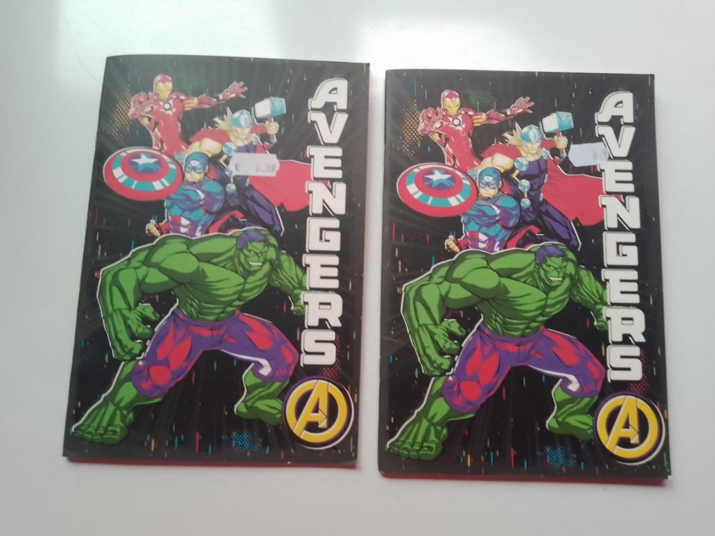 avengers ruitjes schrift twee stuks samen te koop ongebruikt, Diversen, Verzenden, Nieuw