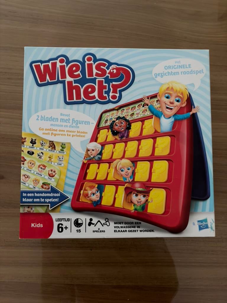 Wie is het? Kids (2 spelers, Hasbro), Hobby en Vrije tijd, Een of twee spelers, Ophalen, Zo goed als nieuw
