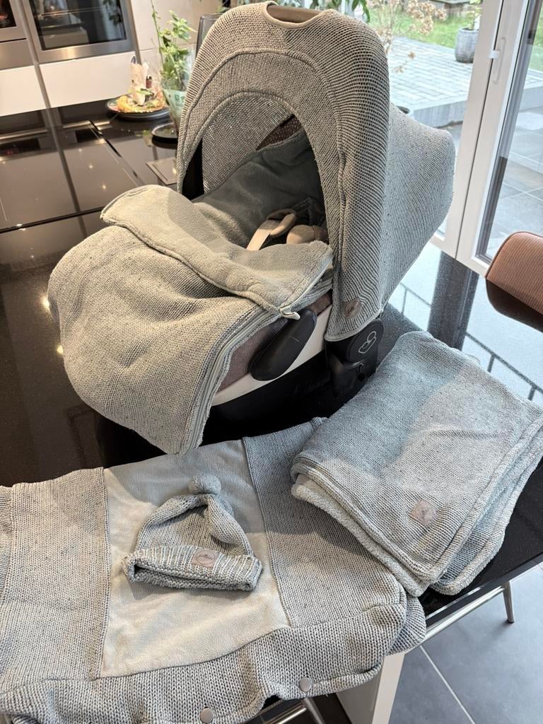 Kit complet en tricot Jollein (bleu clair) pour bébé, Enlèvement, Comme neuf, Autres types