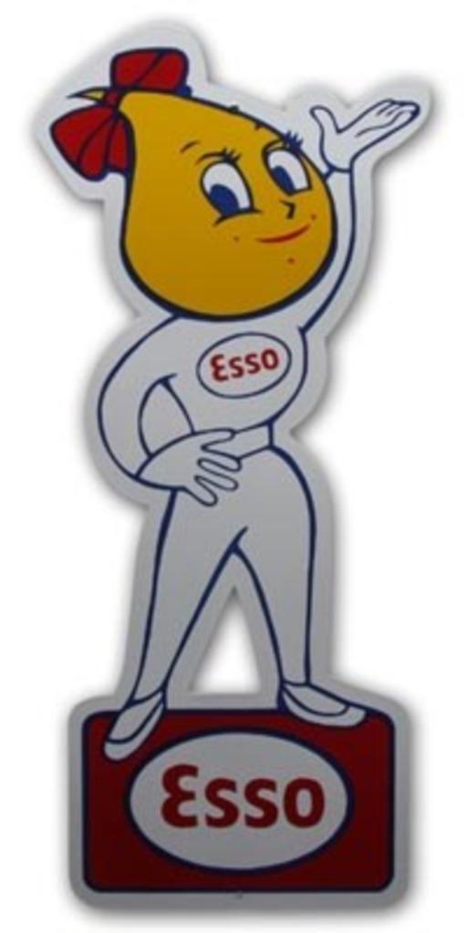 Grote esso emaillen reclame borden mancave garage showroom, Enlèvement ou Envoi, Comme neuf, Panneau publicitaire