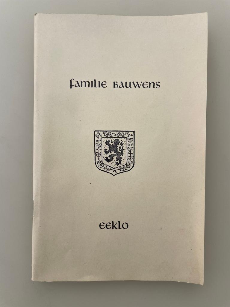 Familie Bauwens Eeklo, Boeken, Ophalen of Verzenden